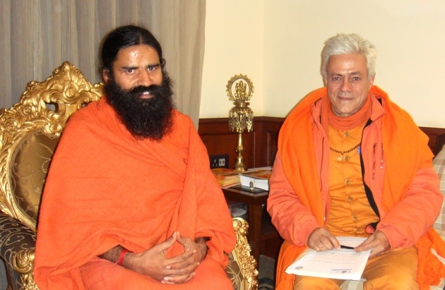 Meeting with Baba Ramdev, Patañjali Yogapeeth, Haridvar, India - 2010, January
