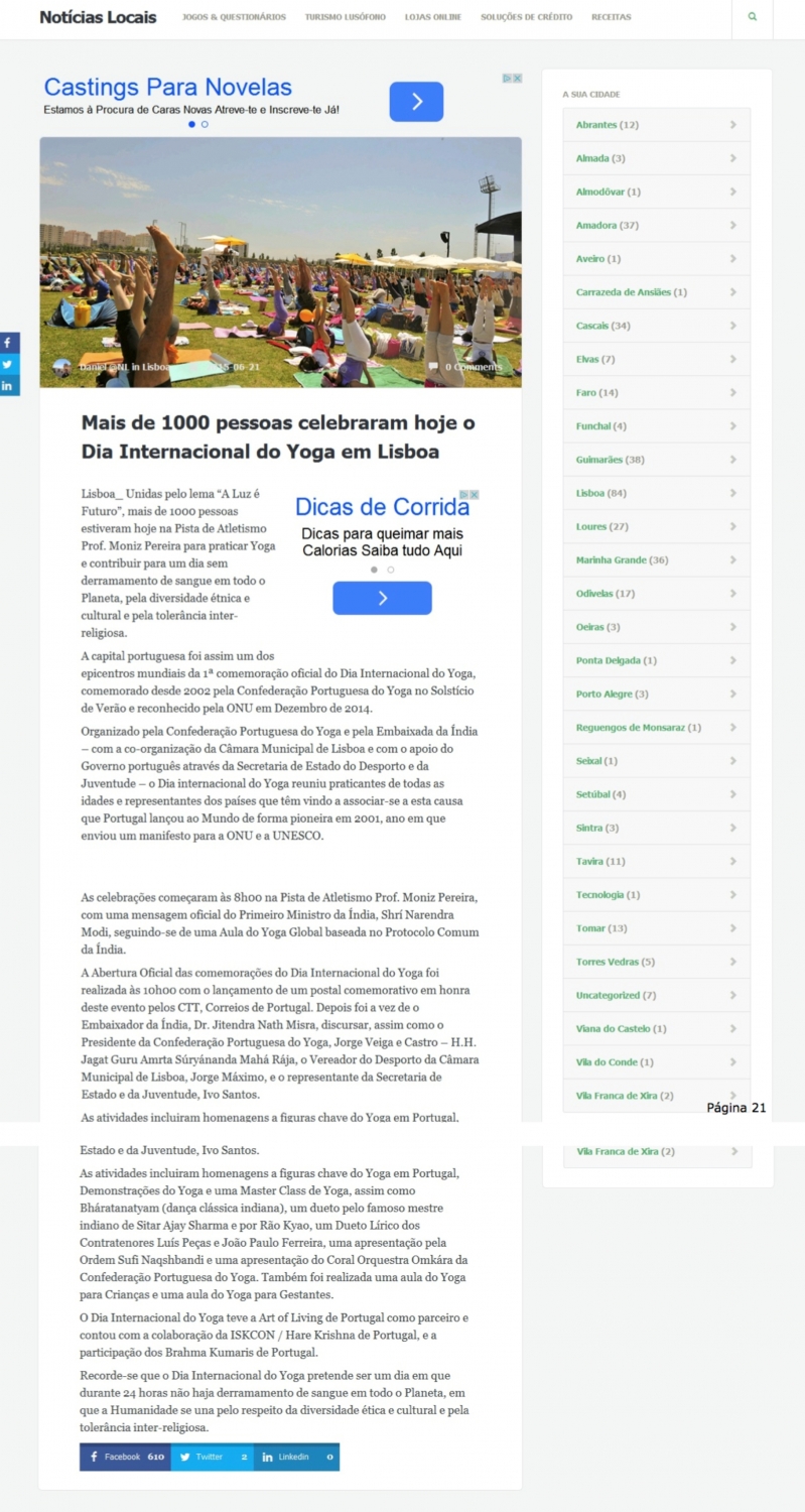 Notícias Locais Online - 2015, June, 21st