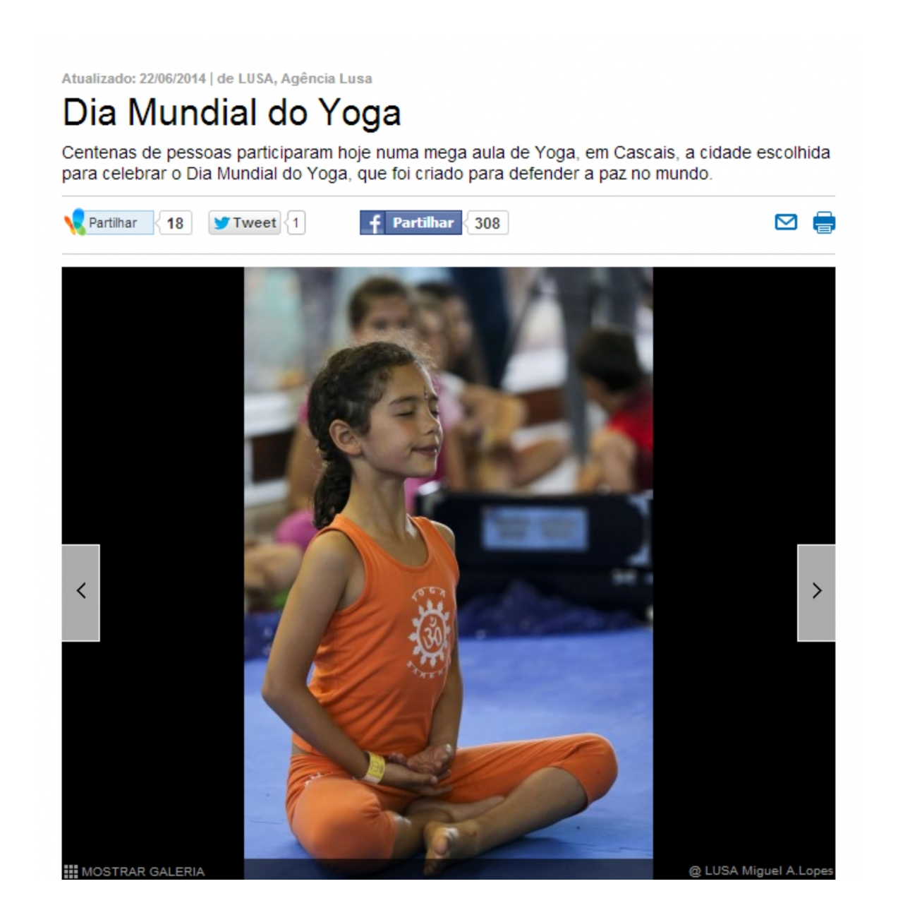 Imprensa - Dia Internacional do Yoga 2014